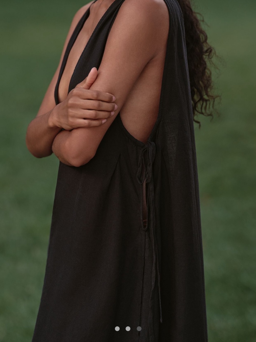 Anthropologie celandine plunge neck linen blend maxi dress - Picture 3 of 12